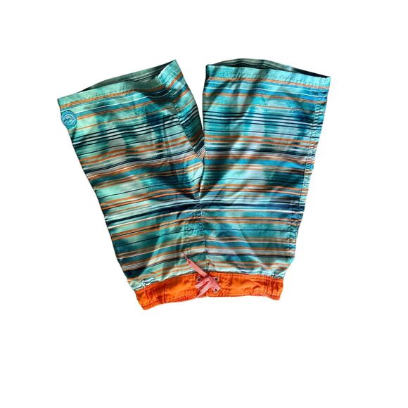 Lot of 3 Boys Large ZeroXposur Ocean Gear Swim Shirt & Trunks Blue Green Shark - Picture 5 of 11